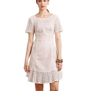 Anthropologie GEORGIA EYELET HD in Paris White Dress 4